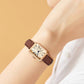 Everyday Luxe - Brown Leather Strap Watch