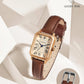 Everyday Luxe - Brown Leather Strap Watch